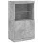 Voir la diapositive 3 : VIDAXL Buffet avec lumieres LED gris beton 60,5x37x100 cm