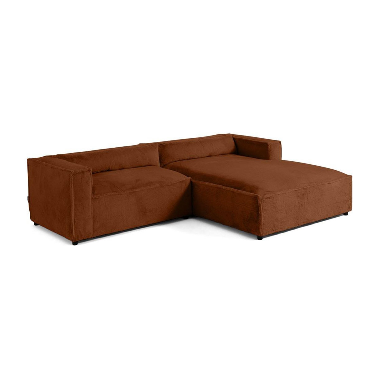 LISA DESIGN Ela - canapé d'angle droit 4 places - en fausse fourrure