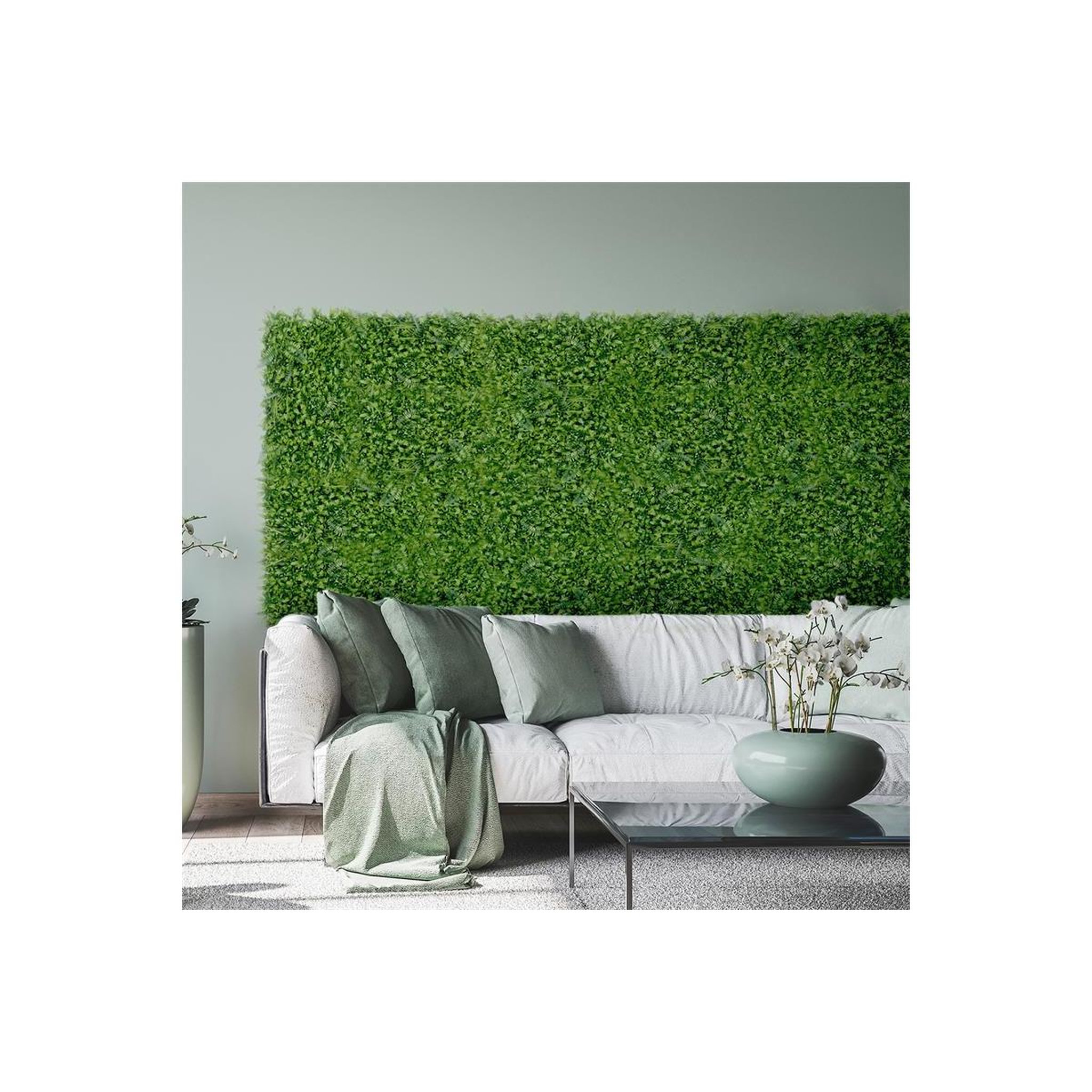 Voir la diapositive 2 : The Home Deco Factory Mur Végétal  Artificiel  40x60cm Vert