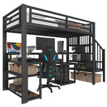 MERAX Lit mezzanine. Coloris disponibles : Noir, Blanc