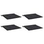 Voir la diapositive 3 : VIDAXL Coussins de chaise jardin lot de 4 noir 50x50x4 cm tissu oxford