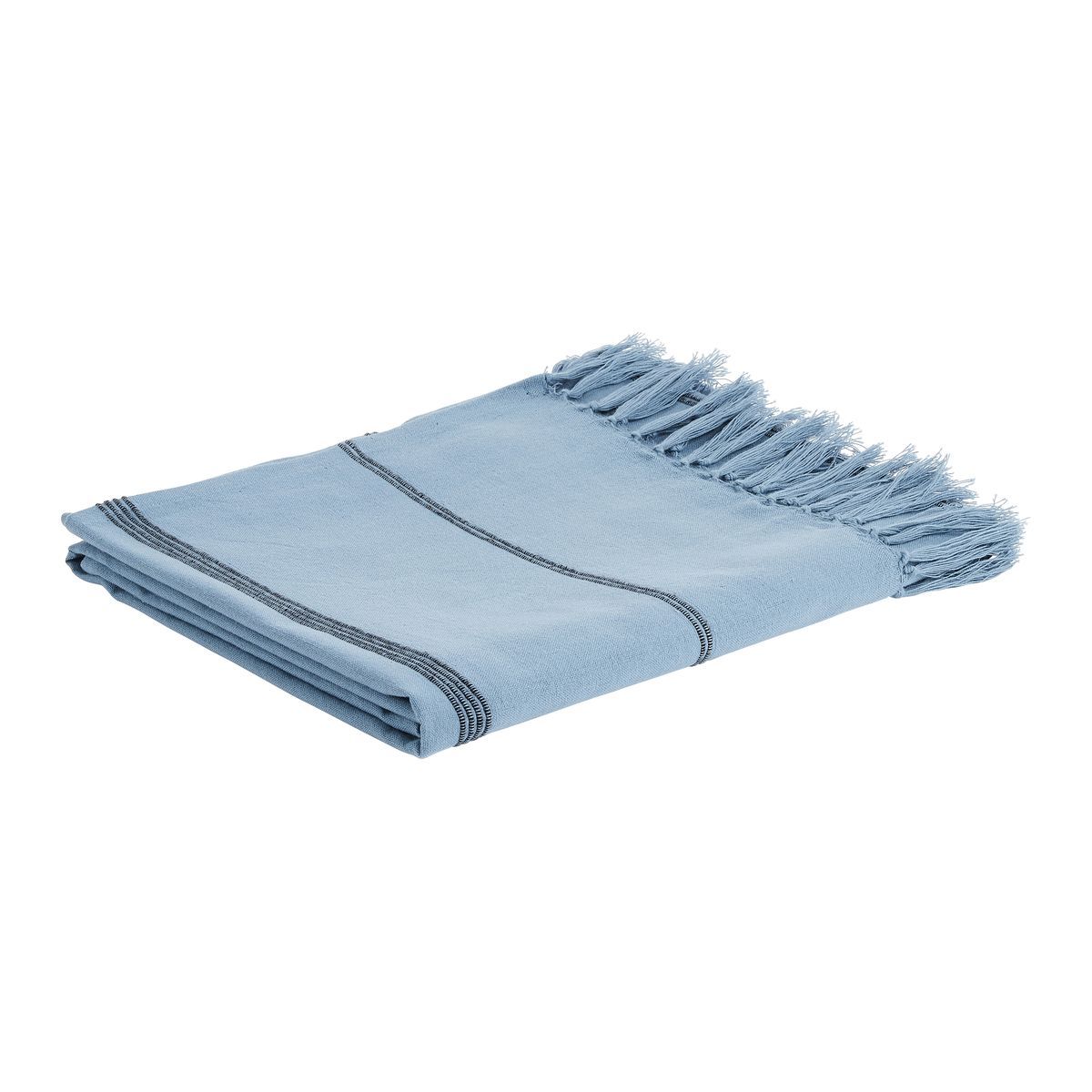 ACTUEL Plaid uni en coton 