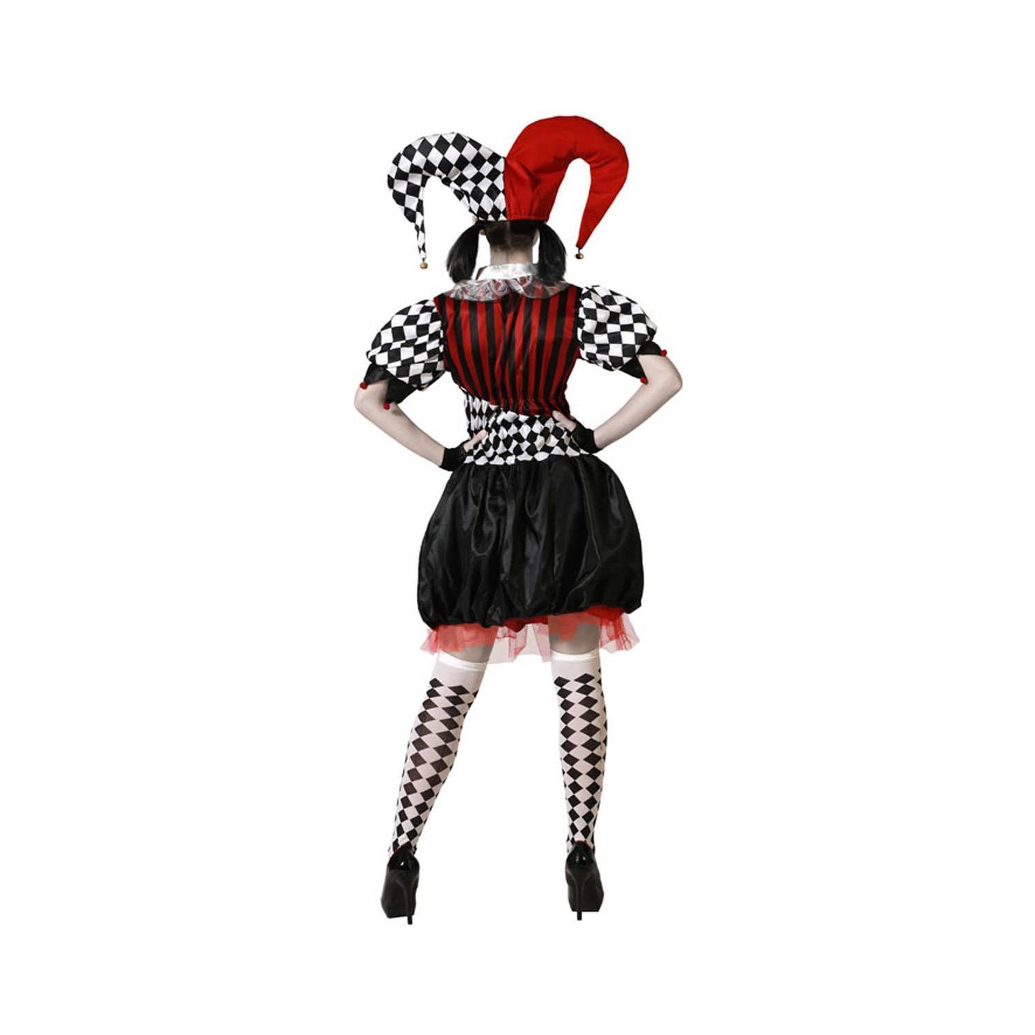 Voir la diapositive 3 : ATOSA Déguisement Arlequin : Noir et Blanc - Femme - XL