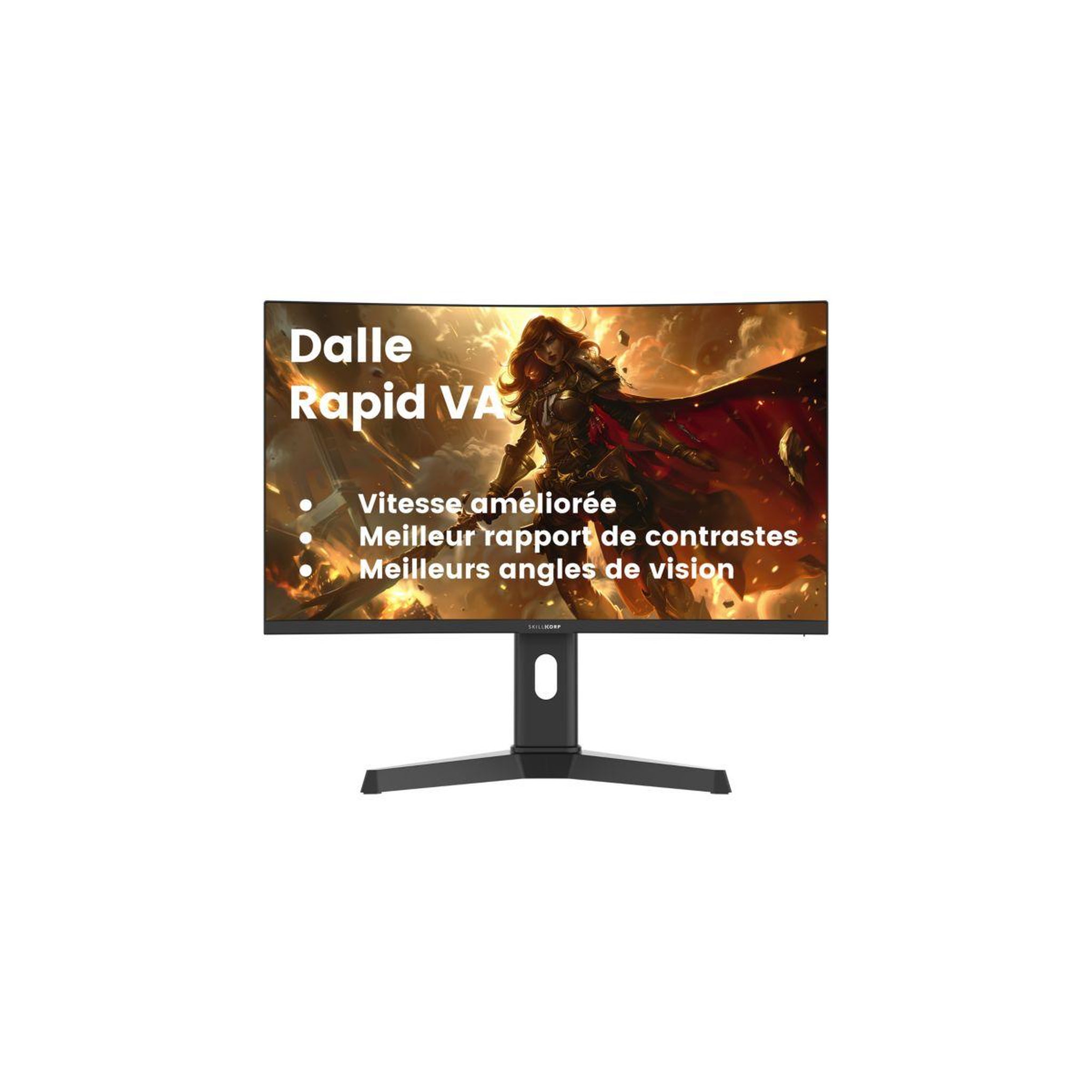 Voir la diapositive 2 : SKILLKORP Ecran pc gamer m27 27  incurvé 1500r wqhd 180hz fast va hdmi 2.1 amd freesync