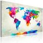Voir la diapositive 1 : Paris Prix Tableau  Map of the World An Explosion of Colors