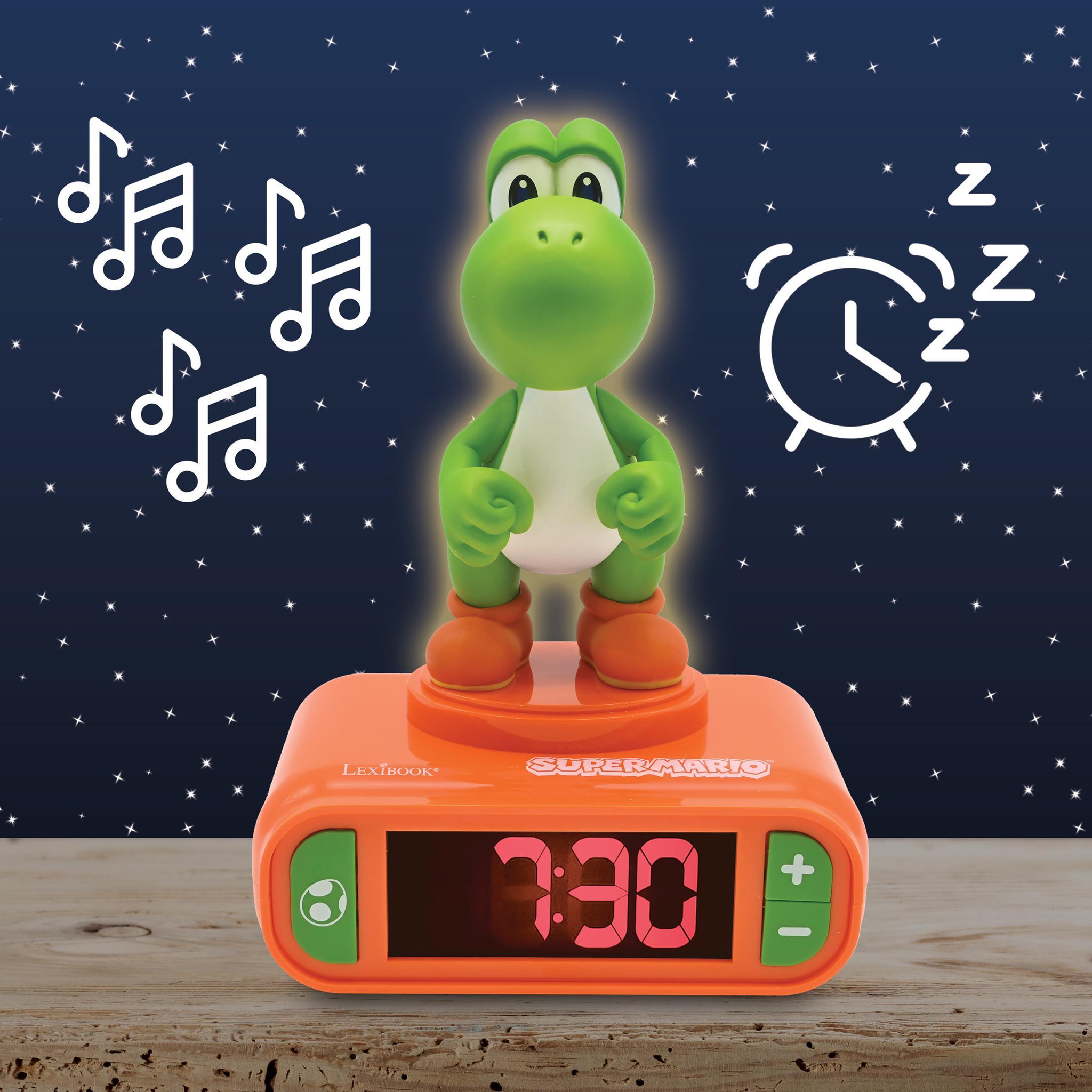 Voir la diapositive 5 : Lexibook Réveil avec veilleuse Yoshi en 3D