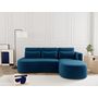 Voir la diapositive 1 : LISA DESIGN Mahina - canapé d'angle droit 4 places convertible avec coffre en velours côtelé
