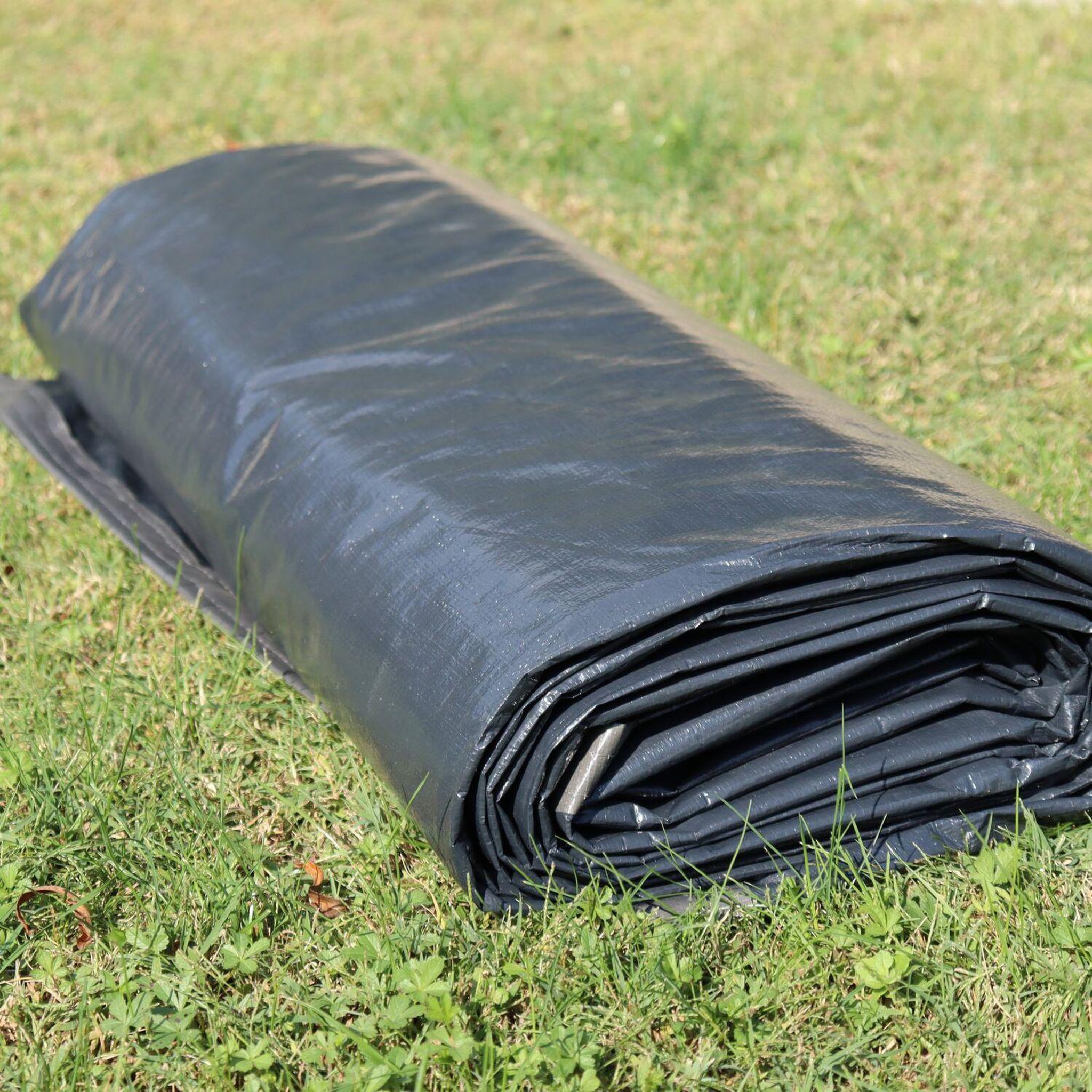 Voir la diapositive 6 : EDG Bâche d'hiver ovale 6.1x3.75m 130g/m2 pour piscine hors-sol - 108776