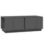 Voir la diapositive 2 : VIDAXL Table basse Gris 110x50x40 cm Bois massif de pin