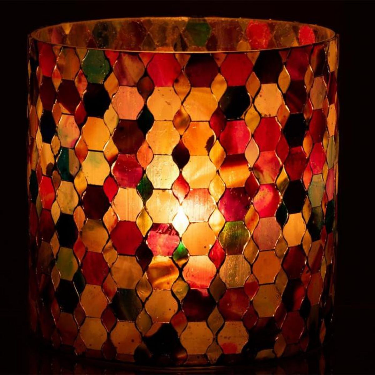 Paris Prix Photophore en Verre Design  Pub  21cm Multicolore