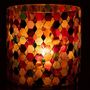 Voir la diapositive 3 : Paris Prix Photophore en Verre Design  Pub  21cm Multicolore