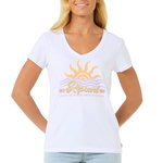 Rip Curl T-Shirt Blanc Femme Rip Curl Cala. Coloris disponibles : Blanc