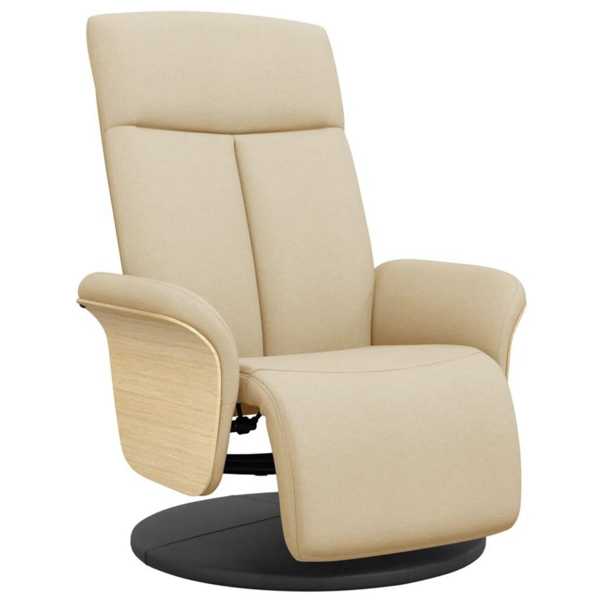 VIDAXL Fauteuil inclinable avec repose-pied creme tissu