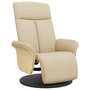 Voir la diapositive 2 : VIDAXL Fauteuil inclinable avec repose-pied creme tissu