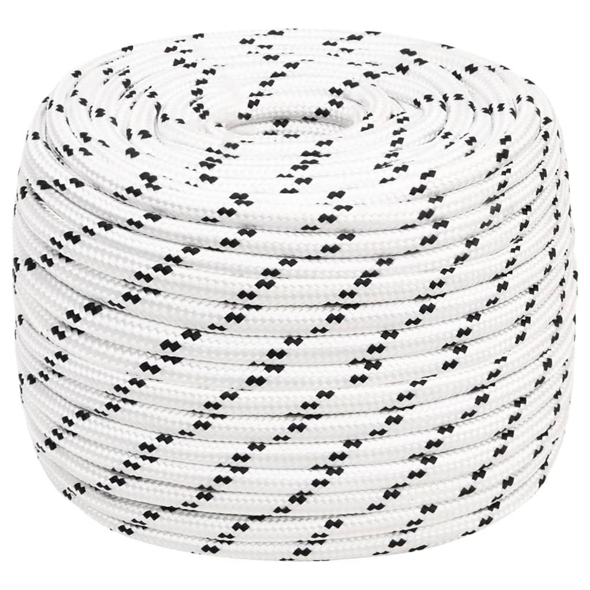 Voir la diapositive 1 : VIDAXL Corde de bateau tresse Blanc 12 mmx100 m Polyester