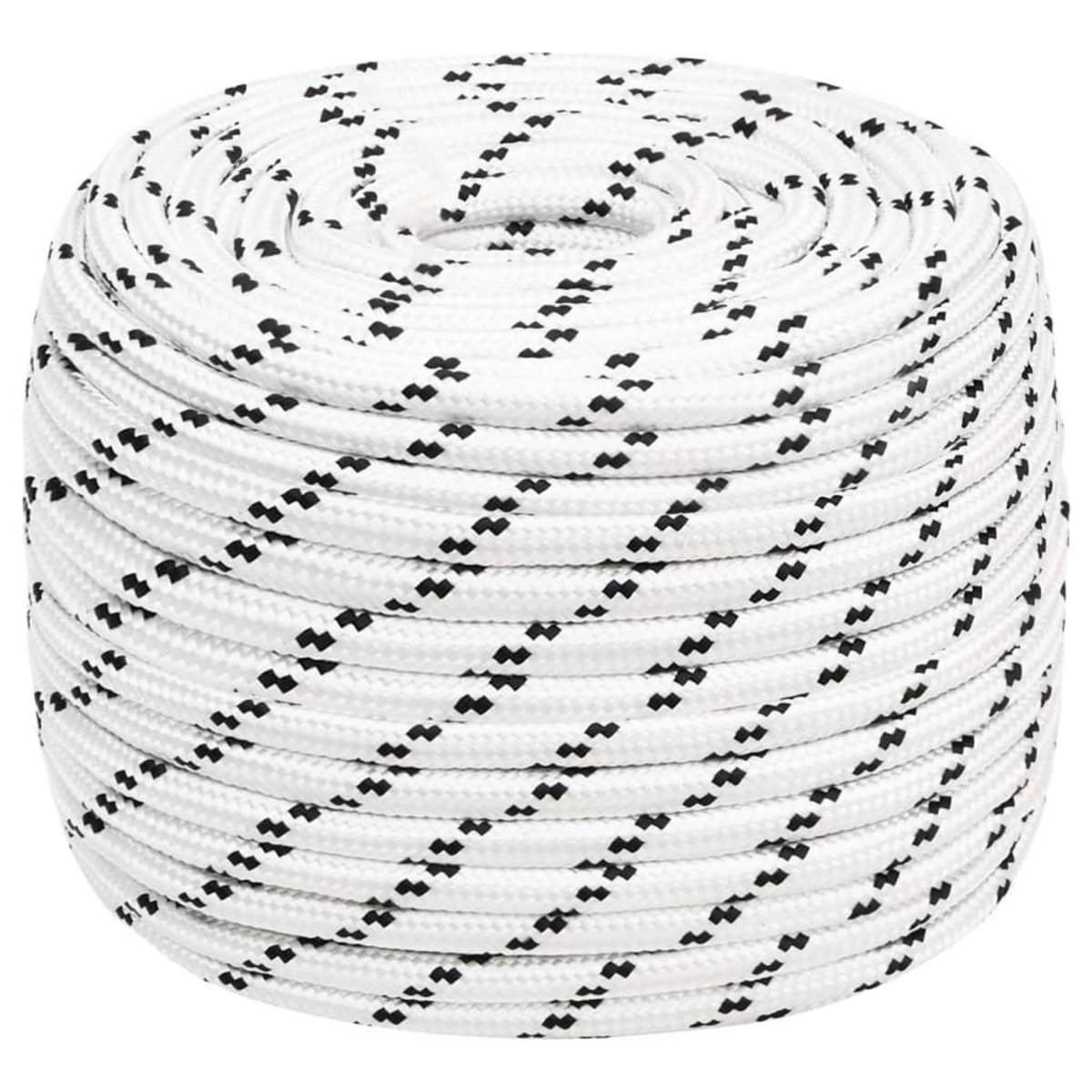 VIDAXL Corde de bateau tresse Blanc 12 mmx100 m Polyester