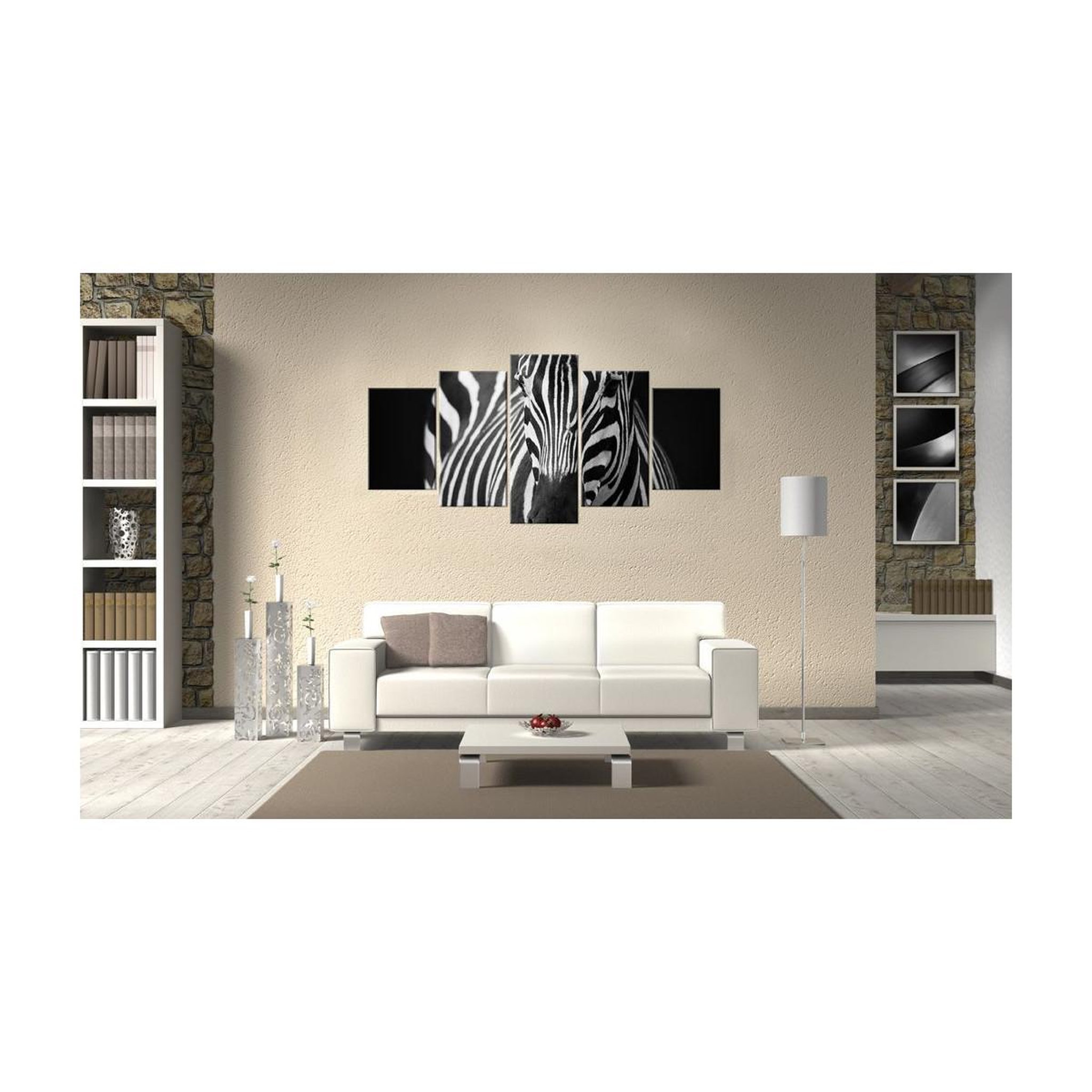 Voir la diapositive 2 : Paris Prix Tableau imprimé  regard du zèbre