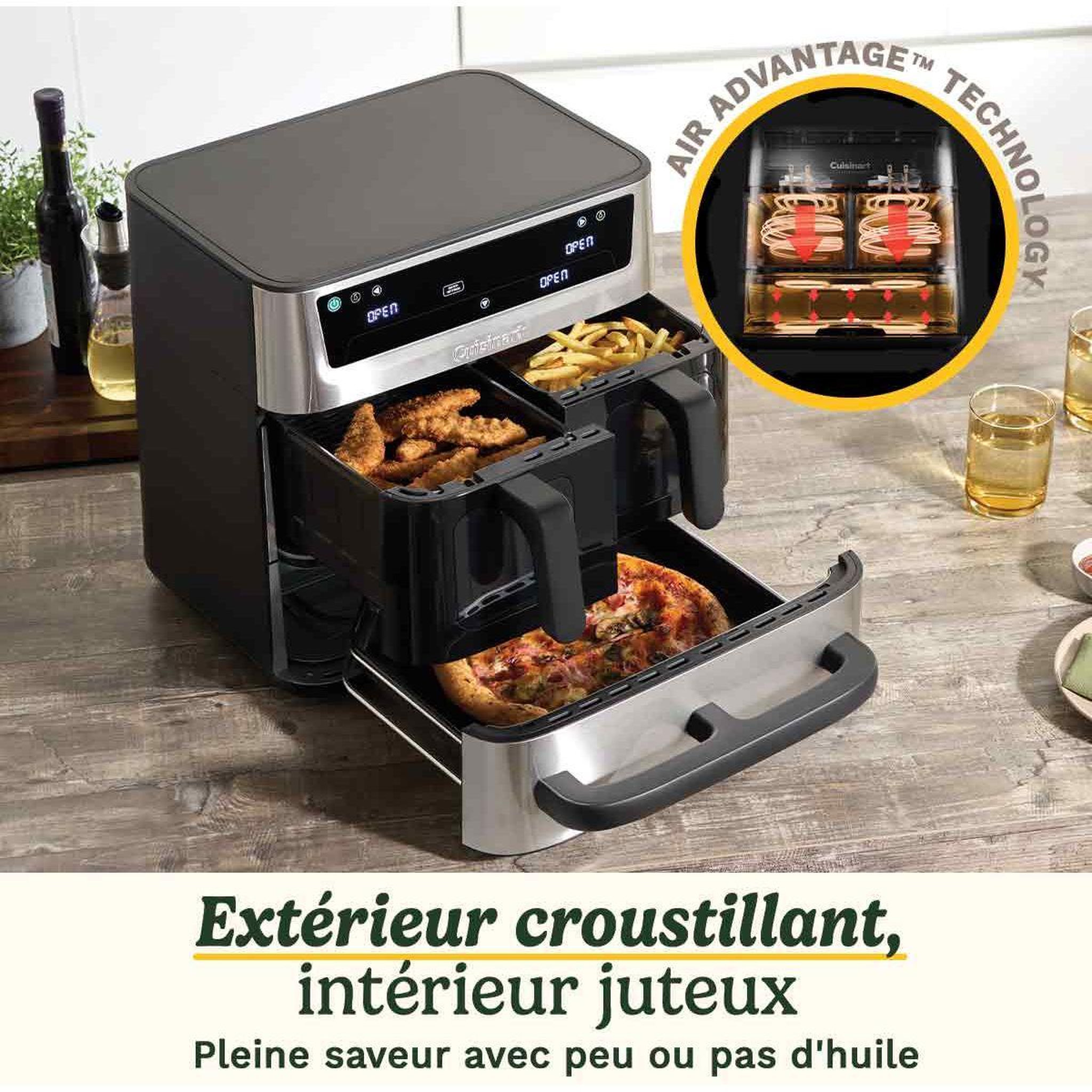 Voir la diapositive 5 : Cuisinart Friteuse sans huile trizone aft13xsse