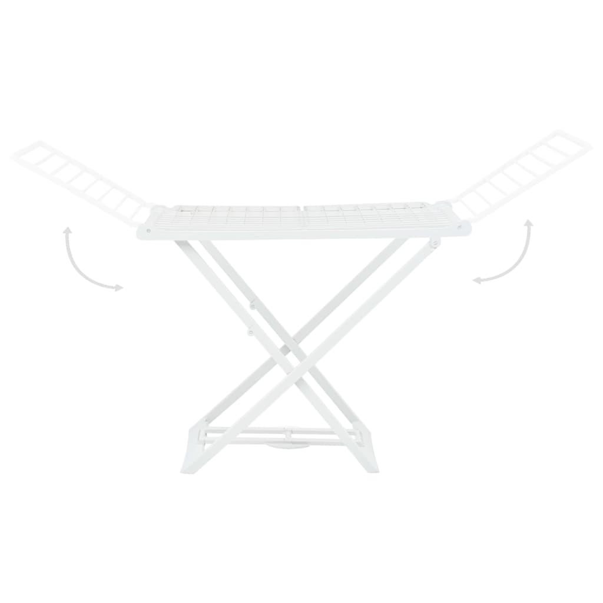 Voir la diapositive 5 : VIDAXL Etendoir a linge pliable Blanc Plastique
