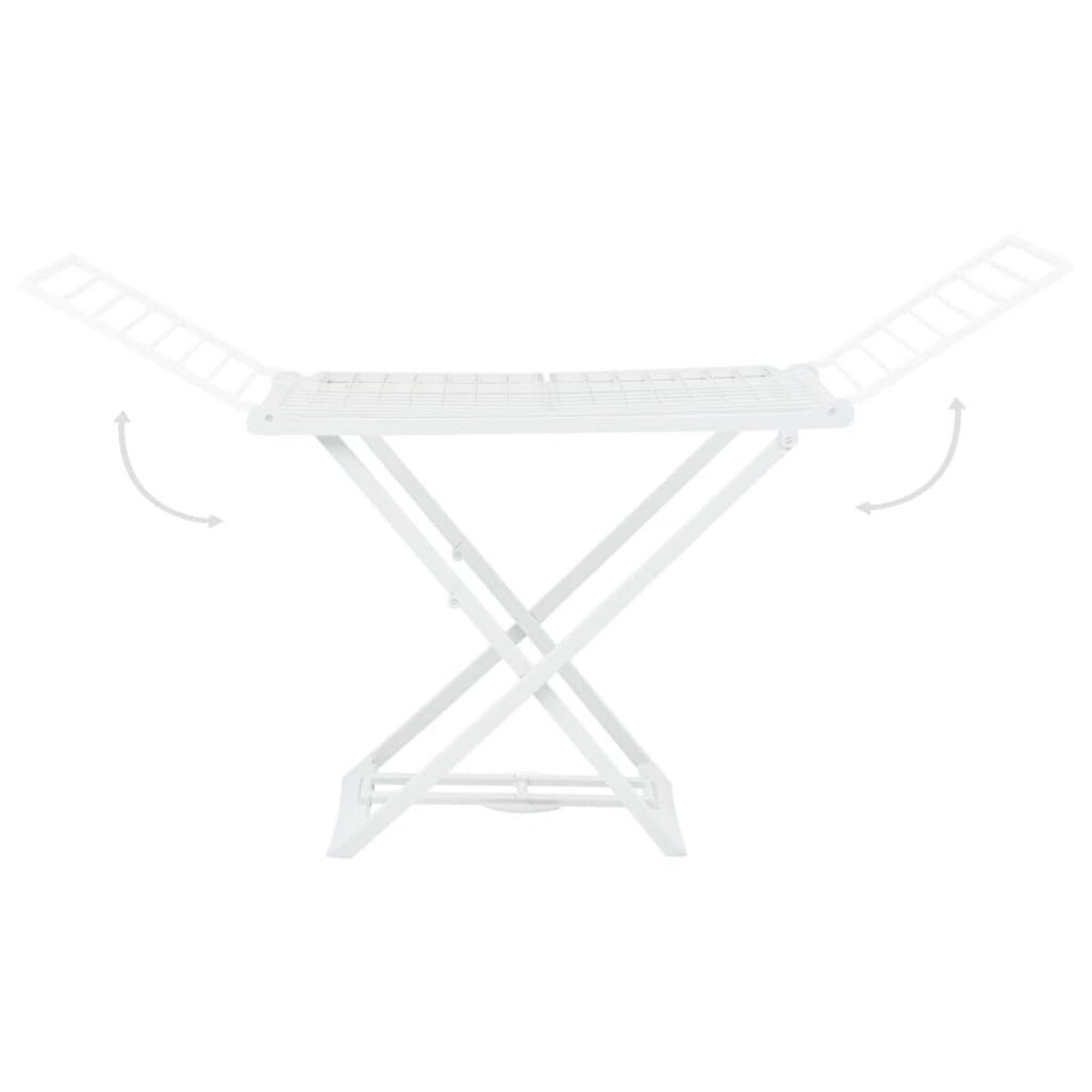 VIDAXL Etendoir a linge pliable Blanc Plastique