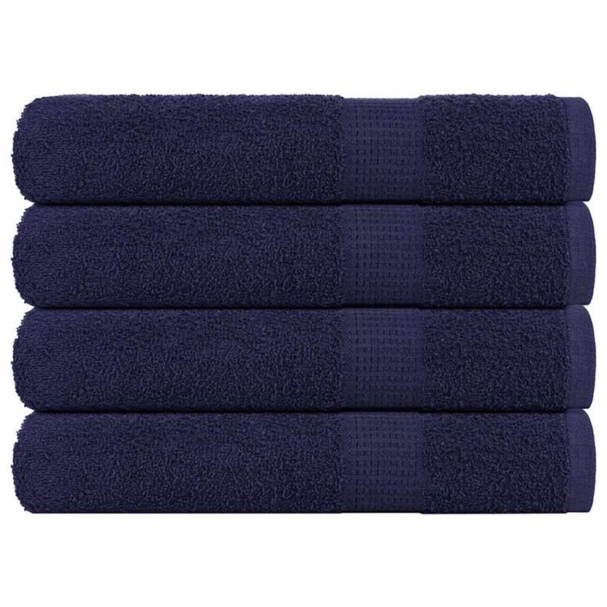 VIDAXL Serviettes de sauna 4 pcs bleu marine 80x200 cm 100% coton