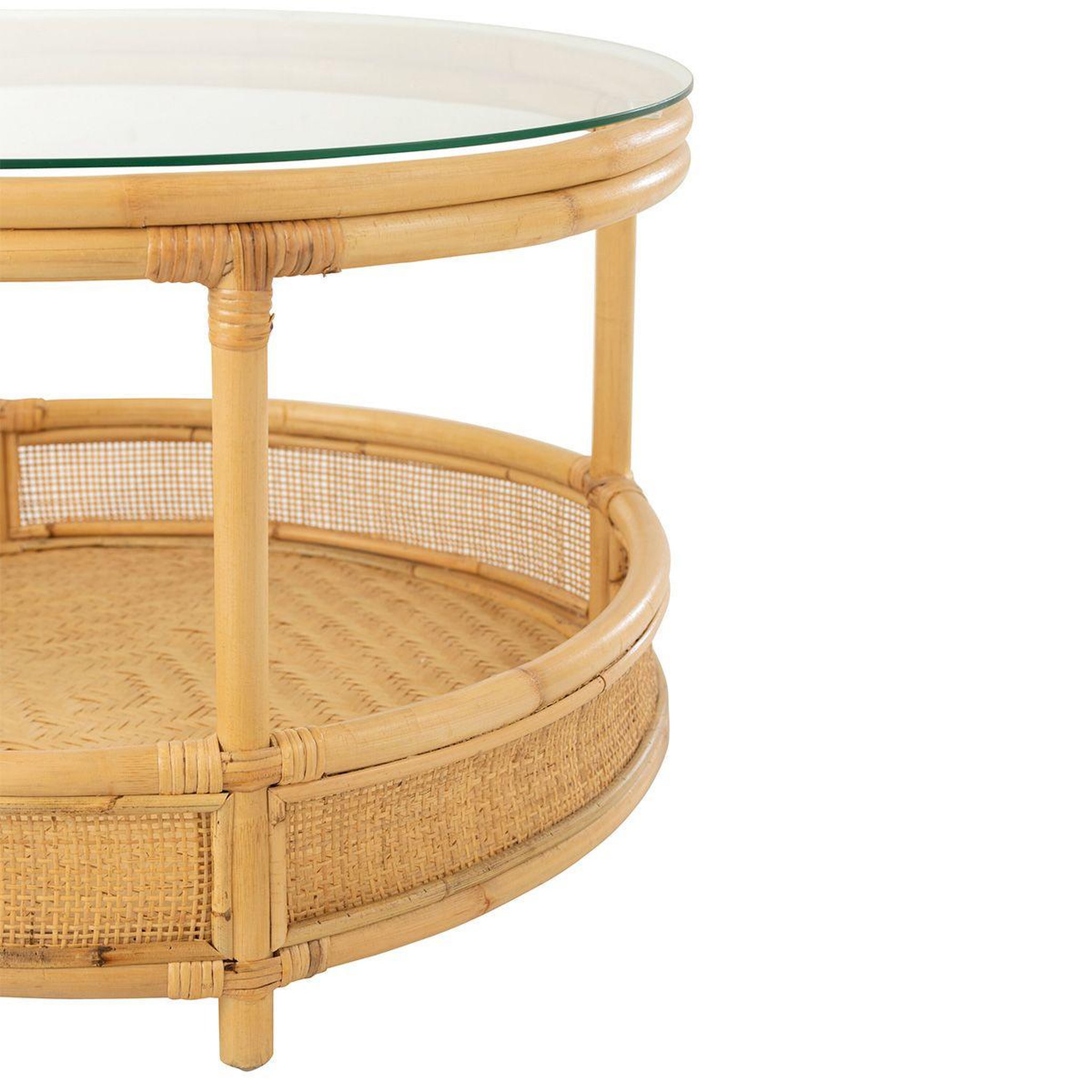 Voir la diapositive 2 : J-LINE Table basse en rotin  jovelyne  70cm naturel
