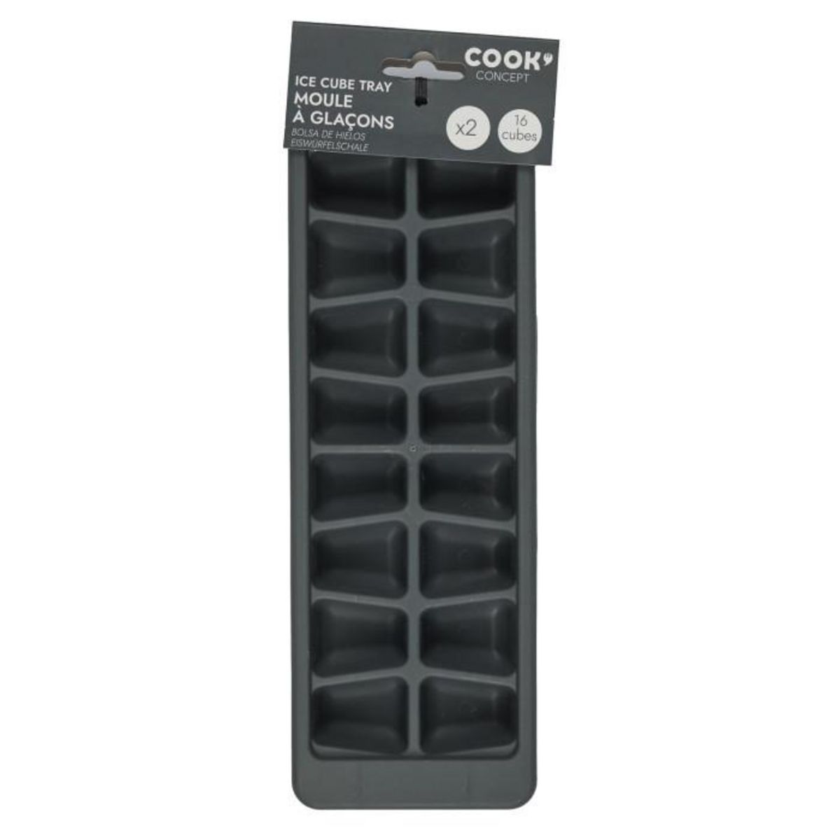 Paris Prix Lot de 2 Moules à Glaçons  Line  25cm Gris