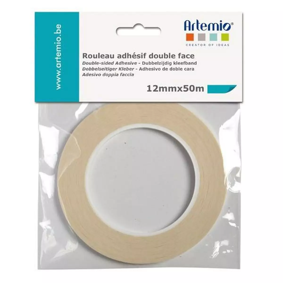 Artemio 2 rubans adhésifs double face - largeur 12 mm