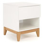 Voir la diapositive 1 : Paris Prix Table de Chevet Design  Blanco  55cm Blanc