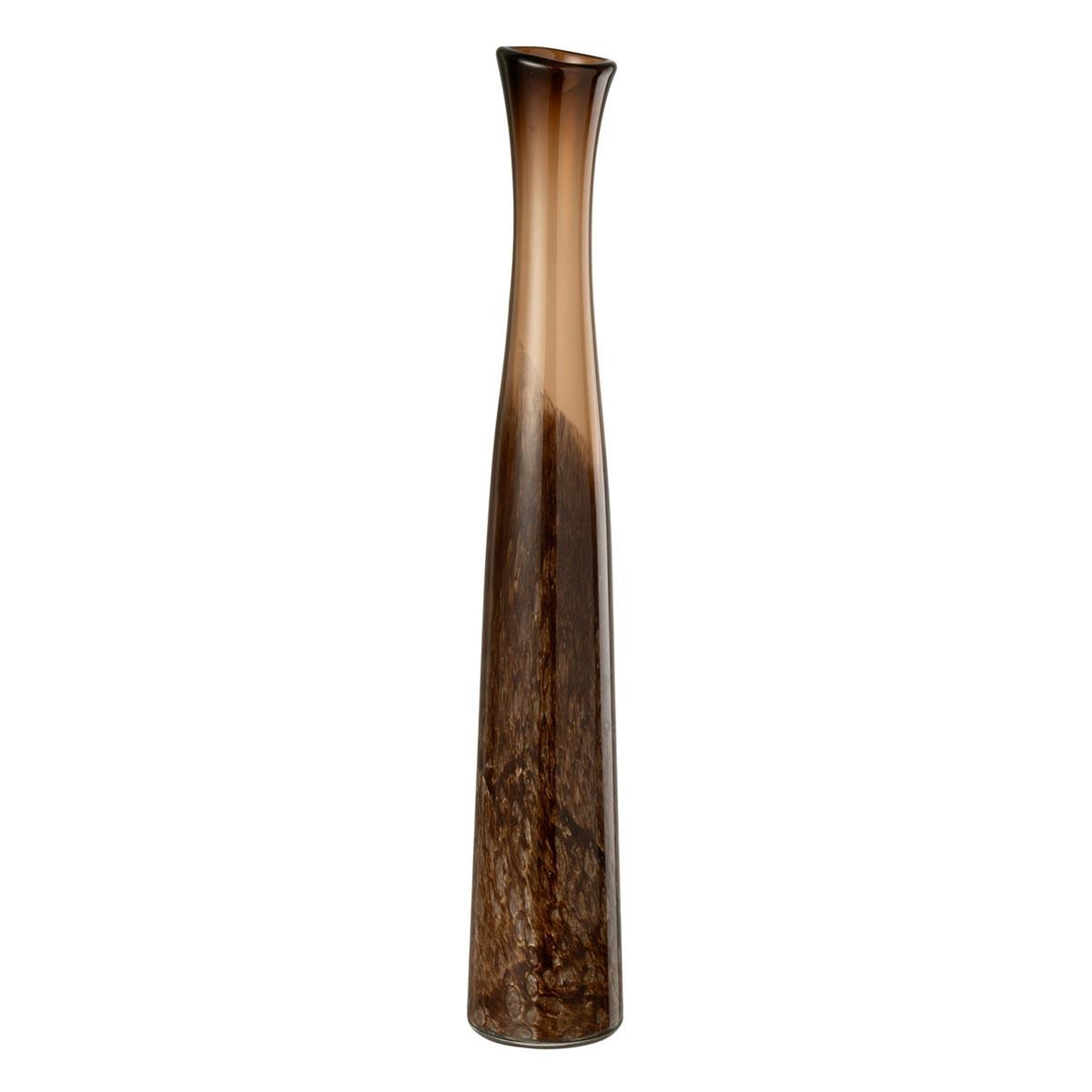 J-LINE Vase cylindrique en verre  lester  60cm marron foncé