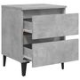 Voir la diapositive 5 : VIDAXL Table de chevet gris beton 40x35x50 cm bois d'ingenierie