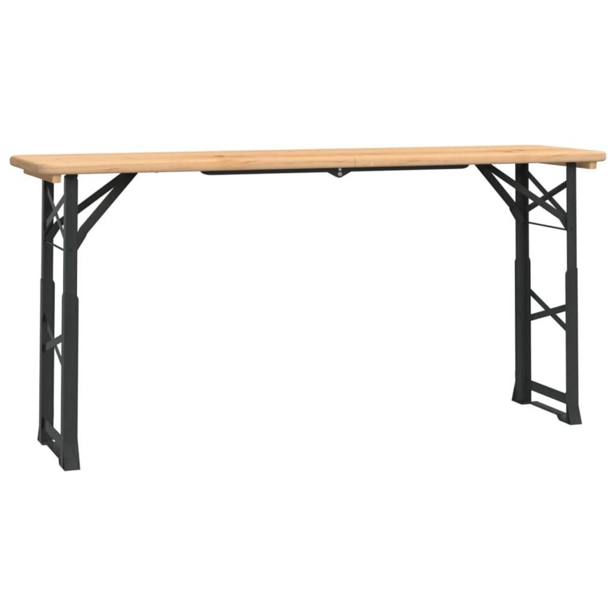 VIDAXL Table a biere pliable 170x50x75/105 cm bois massif de sapin