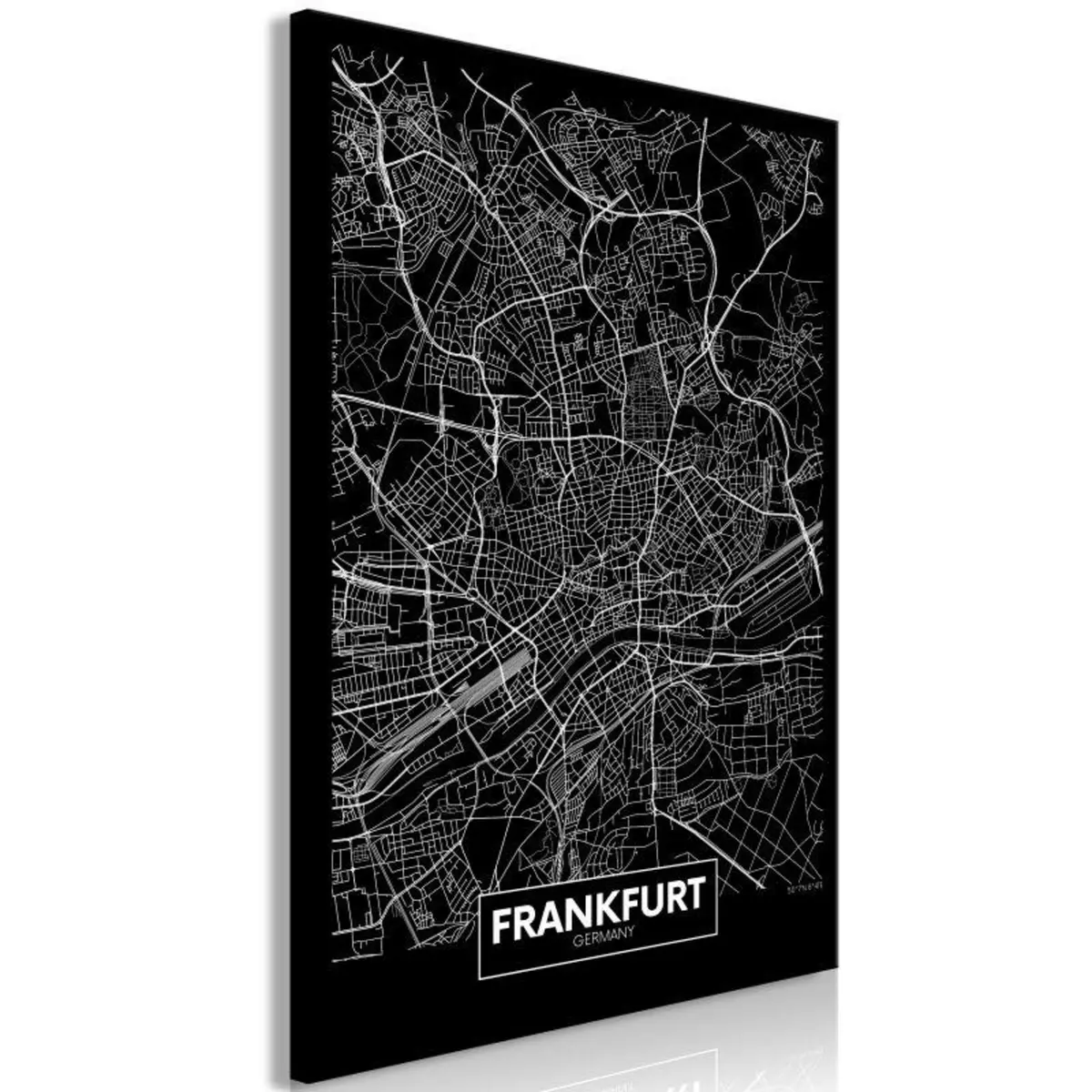 Paris Prix Tableau Imprimé  Dark Map of Frankfurt 