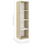 Voir la diapositive 6 : VIDAXL Meubles TV muraux 4 pcs Blanc et chene sonoma Bois d'ingenierie