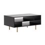 Voir la diapositive 3 : BEST MOBILIER Monica - table basse - noir - 5 niches - 100 cm