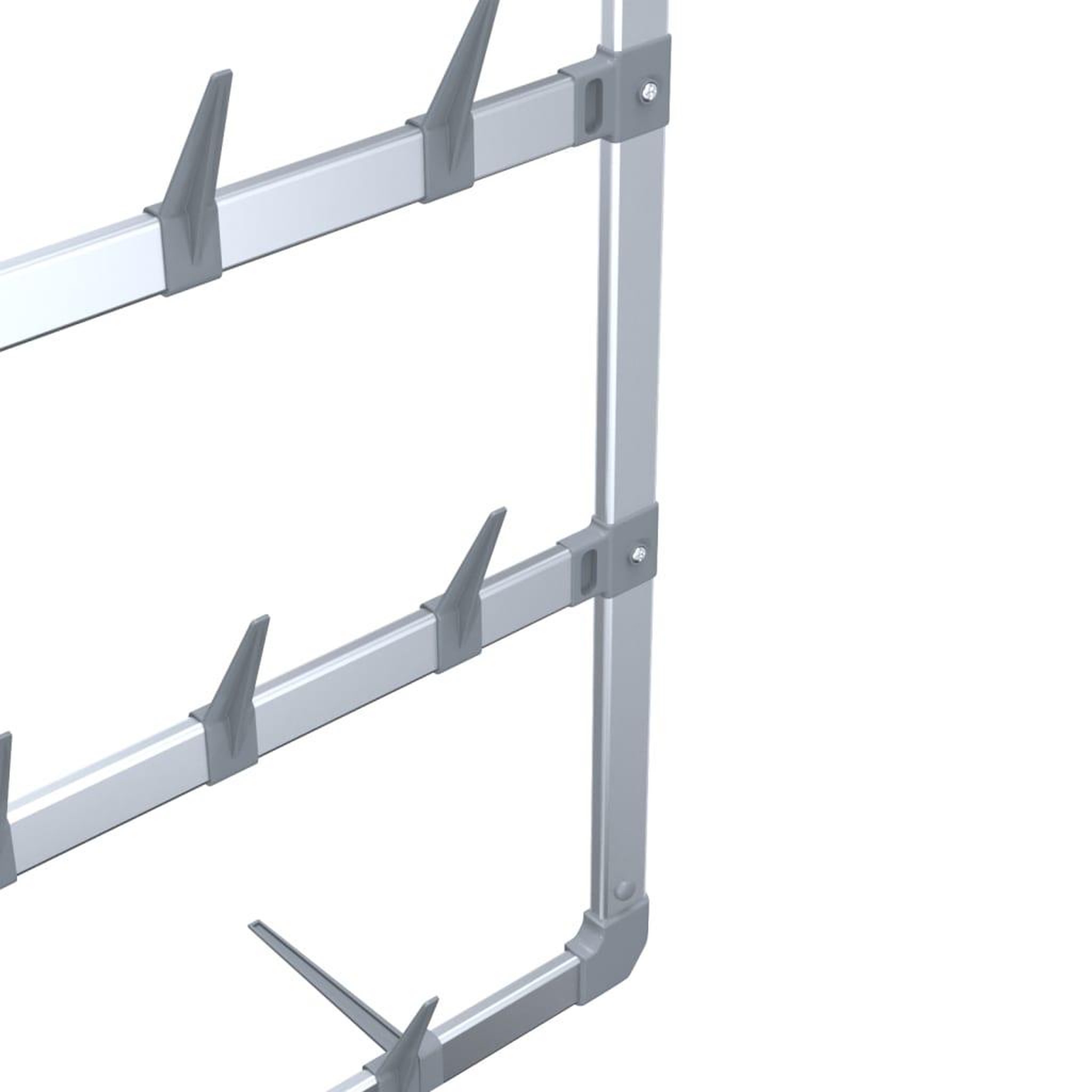 Voir la diapositive 5 : VIDAXL Etagere a chaussures suspendue argente 66x13x139 cm