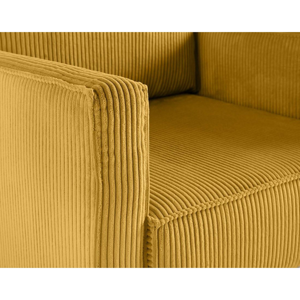 LISA DESIGN Charlie - fauteuil - pieds hauts - en velours côtelé