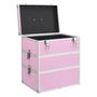 Voir la diapositive 4 : VIDAXL Mallette à maquillage 37x24x40 cm Rose Aluminium
