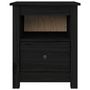 Voir la diapositive 5 : VIDAXL Table de chevet Noir 40x35x49 cm Bois de pin massif