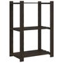 Voir la diapositive 2 : VIDAXL Support de rangement a 3 niveaux noir 60x38x90 cm bois pin