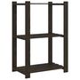 Voir la diapositive 2 : VIDAXL Support de rangement a 3 niveaux noir 60x38x90 cm bois pin