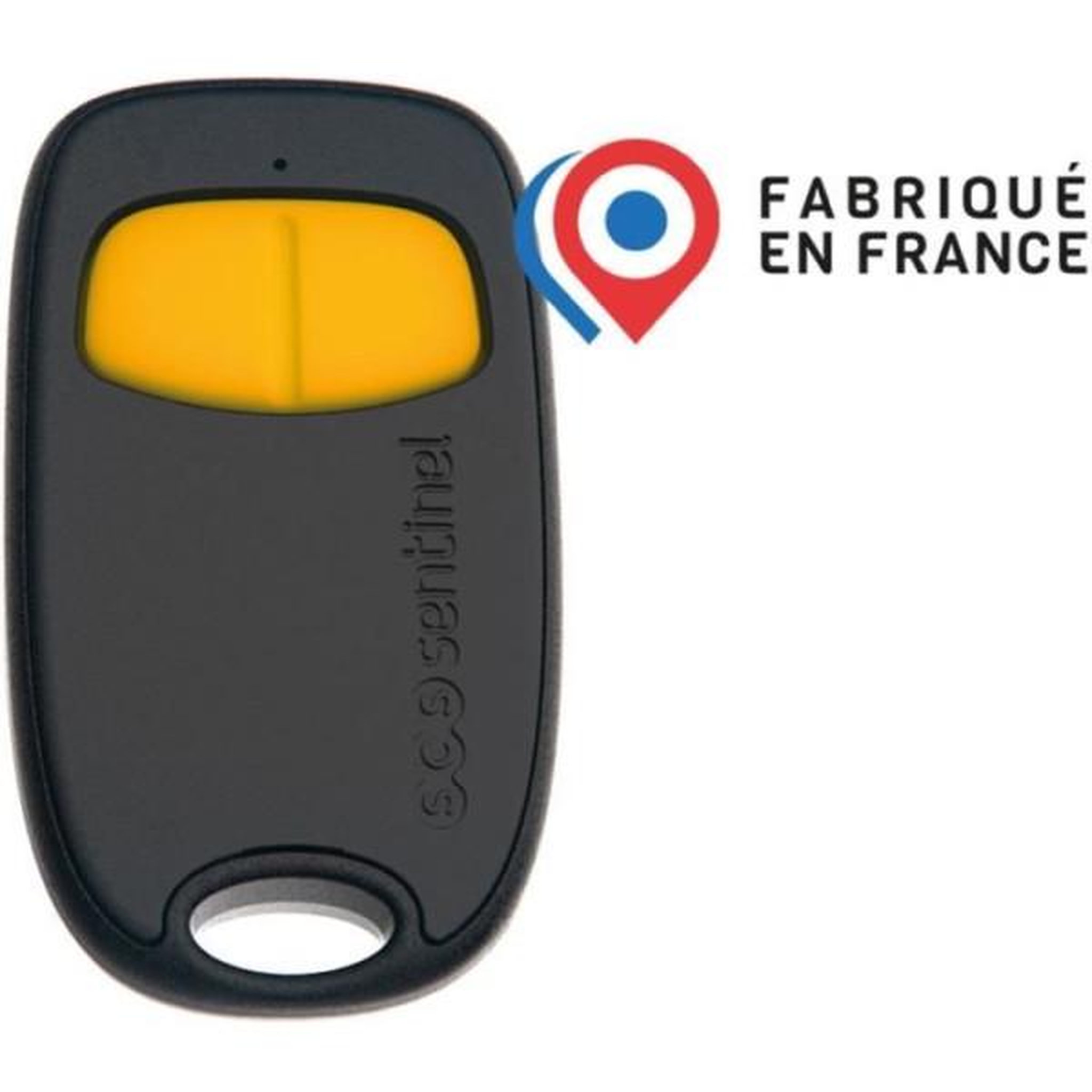 SCS SENTINEL Télécommande 2 canaux - SCS SENTINEL - SimplyControl - Jaune, portée 40m, fréquence 433.92 MHz, pile lithium CR2032 incluse