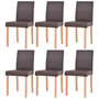 Voir la diapositive 5 : VIDAXL Table et chaises 7 pcs Cuir synthetique Chene Marron
