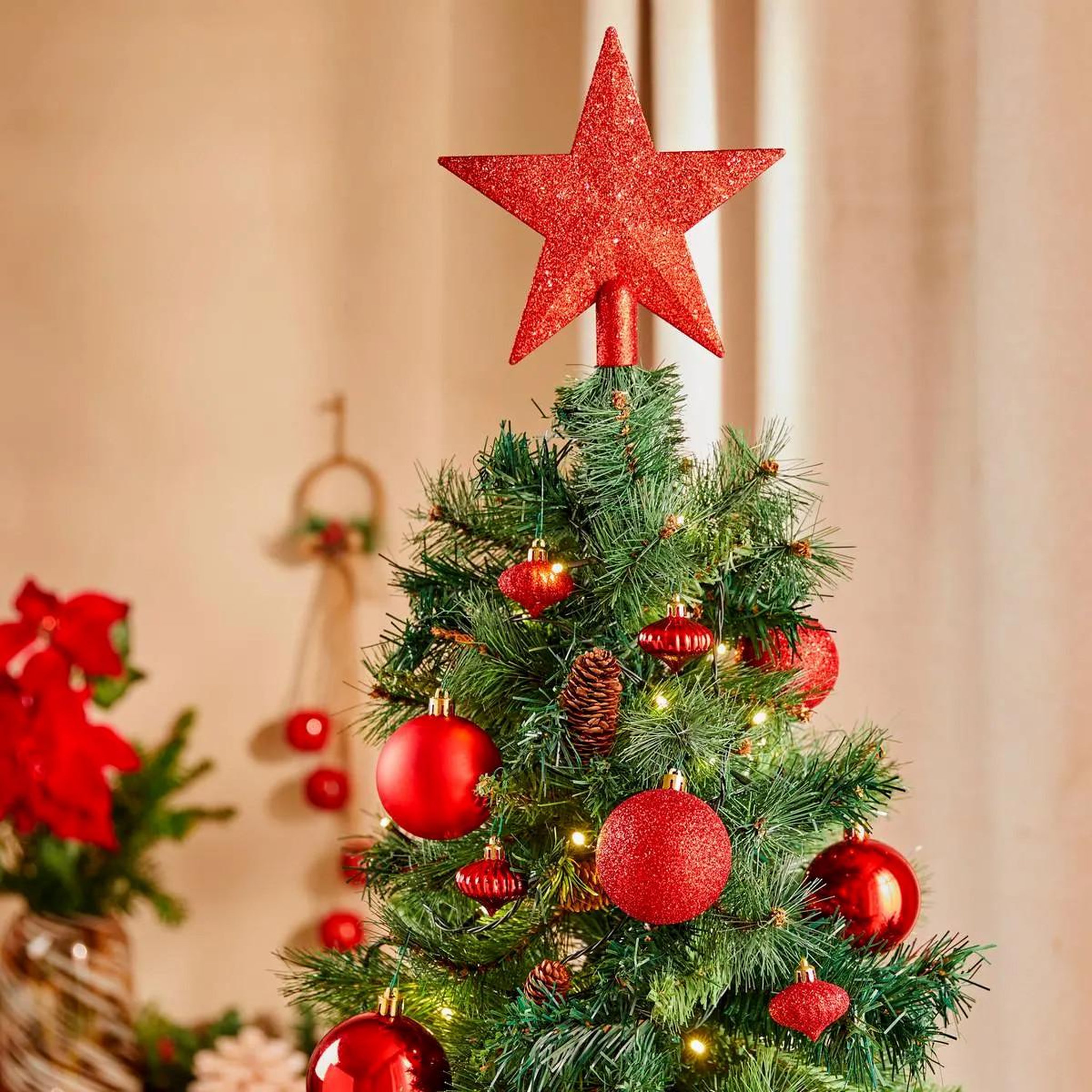 Voir la diapositive 4 : FEERIC LIGHT & CHRISTMAS Kit 18 Pièces Déco de Noël  Colorama  23cm Rouge
