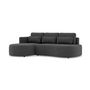 Voir la diapositive 2 : LISA DESIGN Mahina - canapé d'angle gauche 4 places convertible avec coffre en tissu texturé