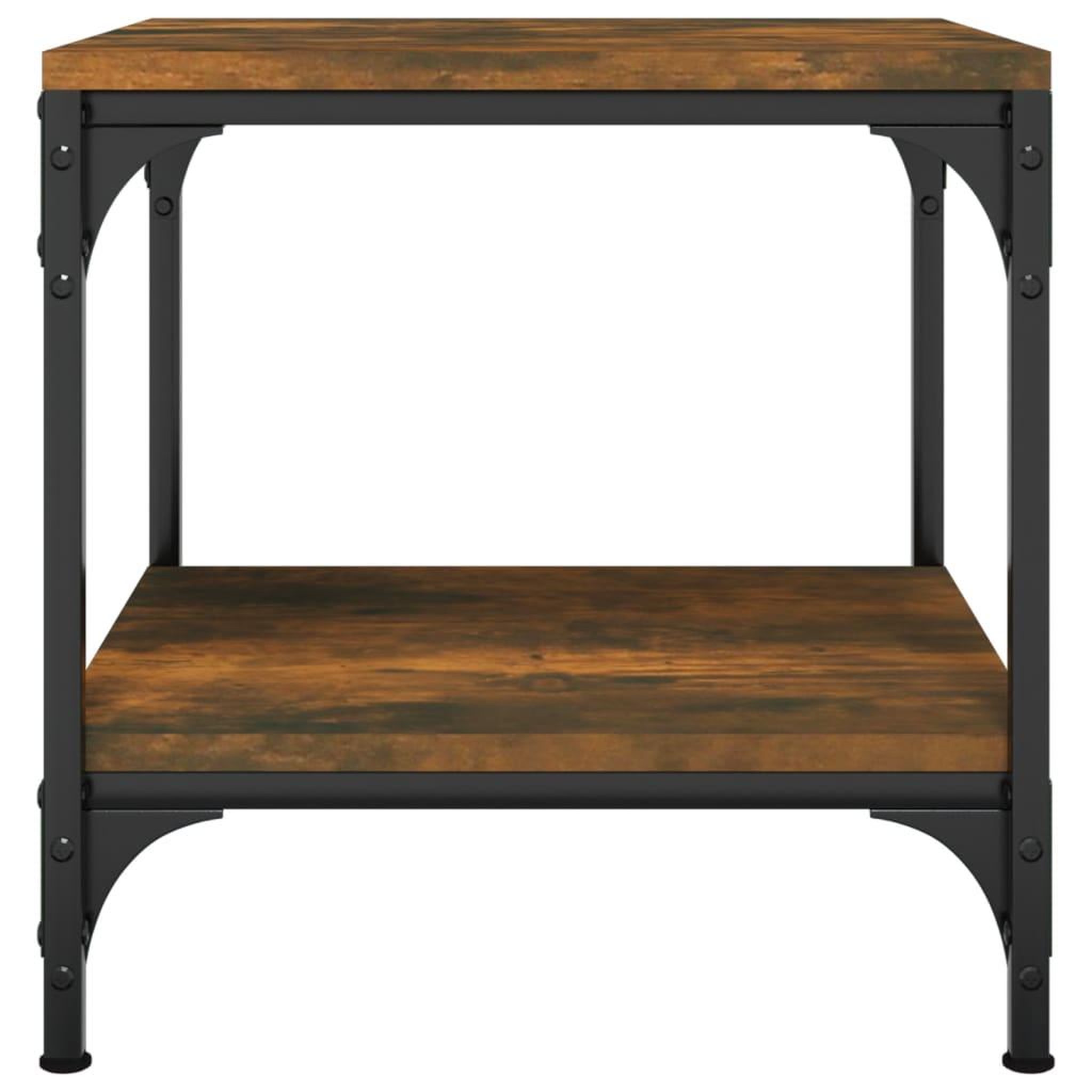Voir la diapositive 4 : VIDAXL Table d'appoint Chene fume 40x40x40 cm Bois d'ingenierie