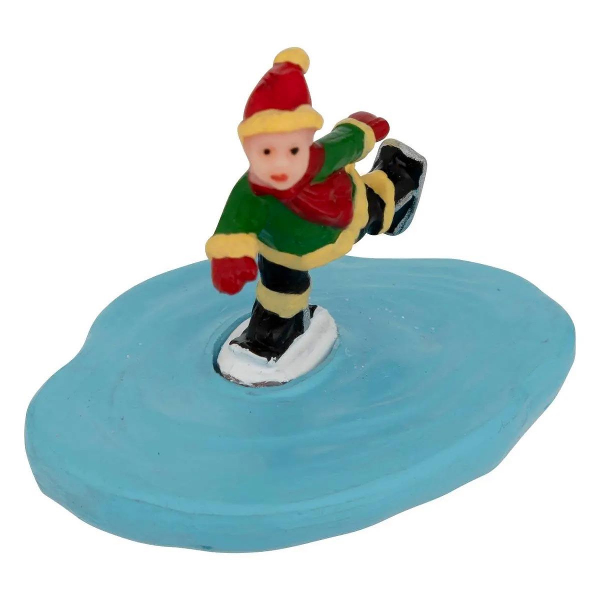 Voir la diapositive 2 : FEERIC LIGHT & CHRISTMAS Lot de 6 santons village de noël  sports d'hiver  24cm multicolore
