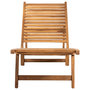 Voir la diapositive 2 : VIDAXL Chaise longue Bois de teck solide