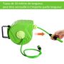 Voir la diapositive 6 : OUTSUNNY Dévidoir mural enrouleur automatique pivotant 180° tuyau 10 + 1 m avec lance arrosage support mural intégré vert