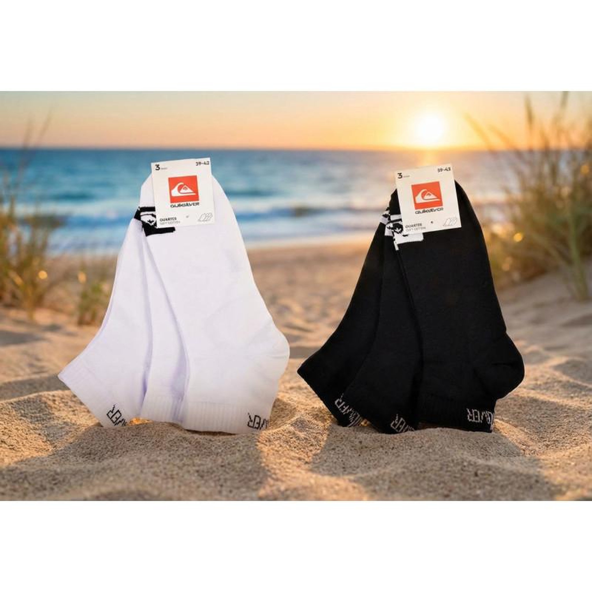 Voir la diapositive 5 : QUIKSILVER Quiksilver Pack de Chaussettes Homme QUARTER– Lot 6 Paires Sport